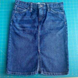GAP Denim Slit Skirt Size 1 Women’s Jean Distressed 5 Pocket
